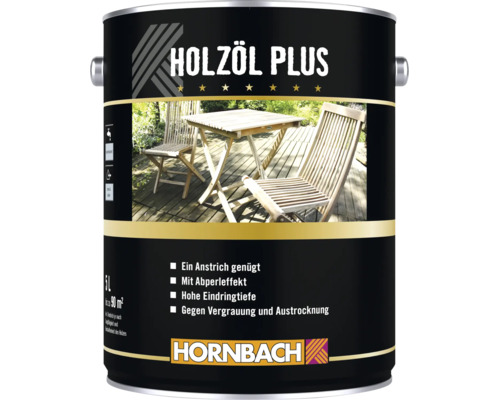 HORNBACH Holzoel Plus 5 Liter Eimer fuer Holzpflege im Aussenbereich
