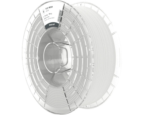 Extrudr Flex Medium 3D Druck Filament, 1,75 Millimeter, 750 Gramm, auf transparenter Kunststoffspule