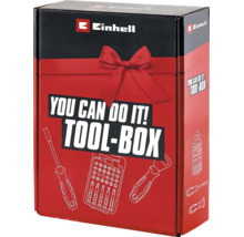 Einhell Werkzeugbox Set in Geschenkverpackung mit Schraubendreher und Bit Set