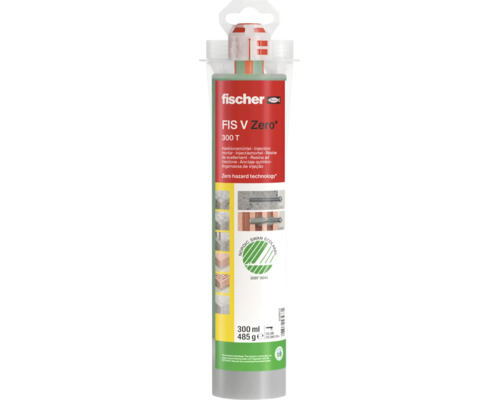 Fischer FIS V Zero 300 T Injektionsmörtel in Kartusche mit 300 Milliliter Inhalt für Verankerungen in verschiedenen Mauerwerkstypen