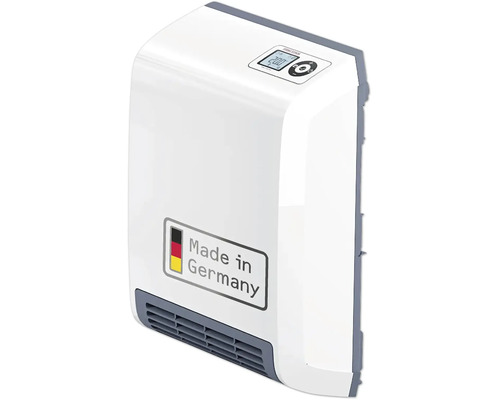 Stiebel Eltron Wandkonvektor mit LCD Display und Made in Germany Aufkleber zur effizienten Raumheizung