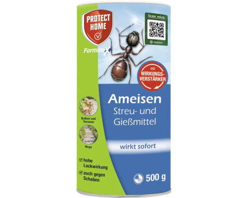 Protect Home Forminex Ameisen Streu- und Gießmittel 500 Gramm zur Bekämpfung von Ameisen auf Balkon Terrassen und Wegen.