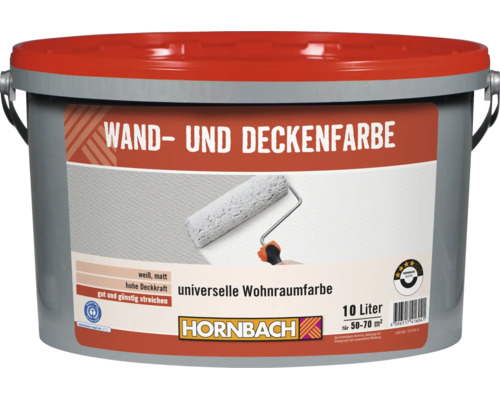 Eimer Hornbach Wand und Deckenfarbe 10 Liter fuer Innenraeume matt
