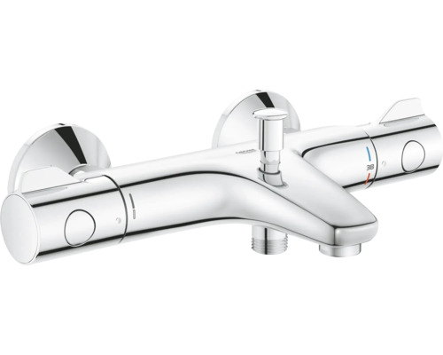 Grohe Wannenarmatur Thermostat für die Wandmontage mit Brauseabgang und Umsteller