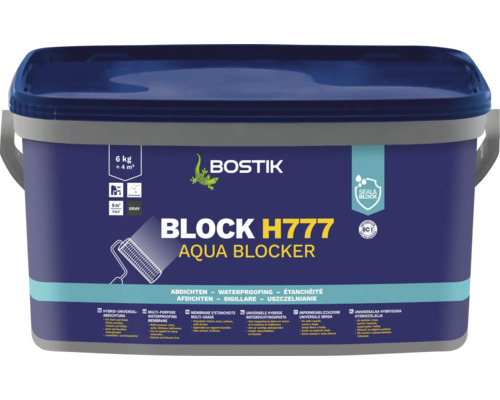 Bostik Block H777 Aqua Blocker Abdichtung im Eimer 6 Kilogramm für universelle Abdichtungen innen und außen