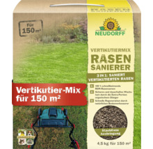Neudorff Rasensanierer Vertikutiermix 4,5 kg für 150 Quadratmeter mit Rasensamen, Dünger und Bodenverbesserer zur Regeneration nach dem Vertikutieren