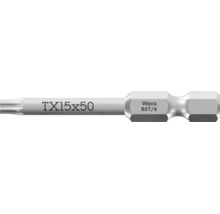 Wera Torx Bit TX15 mit 50 Millimeter Laenge fuer Akkuschrauber