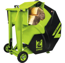 Zipper Wippsäge ZI-WP700TN mit Sägeblattabdeckung und eingelegtem Holzstamm