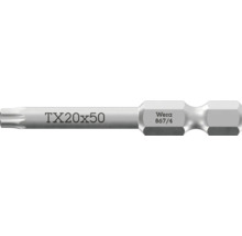 Wera Schrauberbit TX 20 mal 50 Millimeter aus Stahl für Torx Schrauben