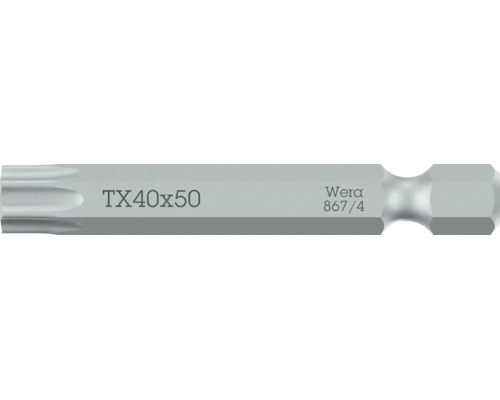 Wera Schrauberbit TX 40 mal 50 Millimeter aus Stahl