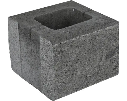 Ein einzelner Hohlblockstein aus Beton für den Mauerbau
