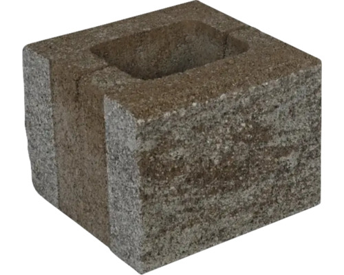 Ein einzelner Pflanzstein aus Beton mit rauer Oberflächenstruktur.
