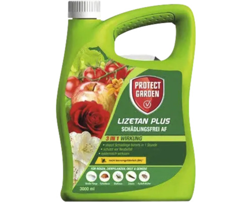Protect Garden Lizetan Plus Schädlingfrei AF Pflanzenschutzmittel in 3000 Milliliter Flasche zur Bekämpfung von Schädlingen an Pflanzen
