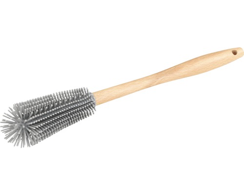 Flaschenbürste mit Holzgriff und Silikonborsten