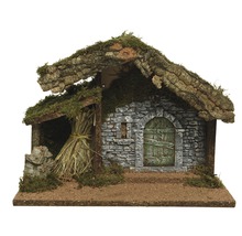 Krippenstall aus Stein und Holz