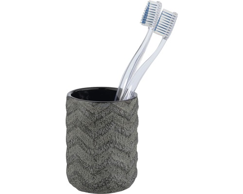 Zahnputzbecher mit zwei Zahnbürsten