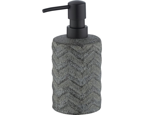 Seifenspender aus Stein mit Zickzackmuster