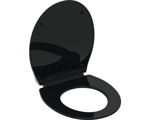 Schwarzer Toilettensitz