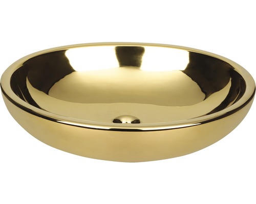Aufsatzwaschbecken Dias oval 50x38 cm gold Aufsatzwaschbecken Dias oval 50x38 cm gold