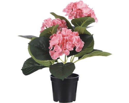 Kunstblume Hortensie Höhe: 32 cm rosa