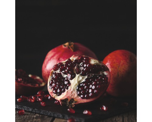 Glasbild Pomegranate 20x20 cm