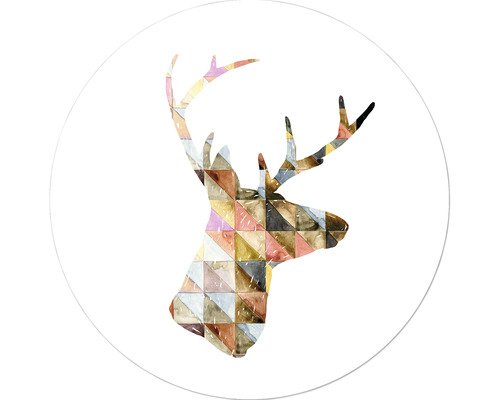 Glasbild rund Deer I Ø 20 cm