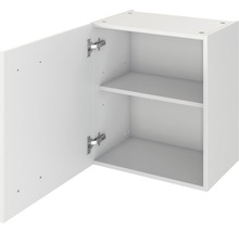 Wandschrank mit offener Tür und zwei Regalböden