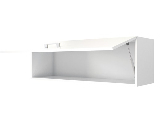 Hängeschrank mit geöffneter Klappe und Griff