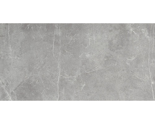 Feinsteinzeug Bodenfliese Discreet Gris Pulido 60x120 cm glänzend rektifiziert