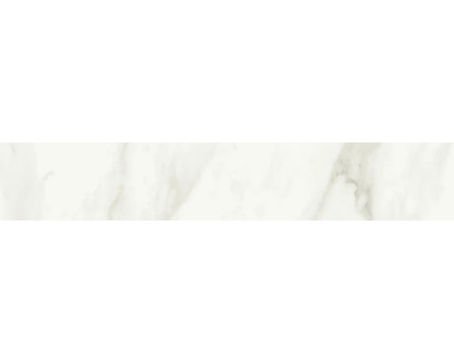 Feinsteinzeug Sockelfliese Eterna White Pulido 10x60 cm Keramikfliese mit Marmoroptik