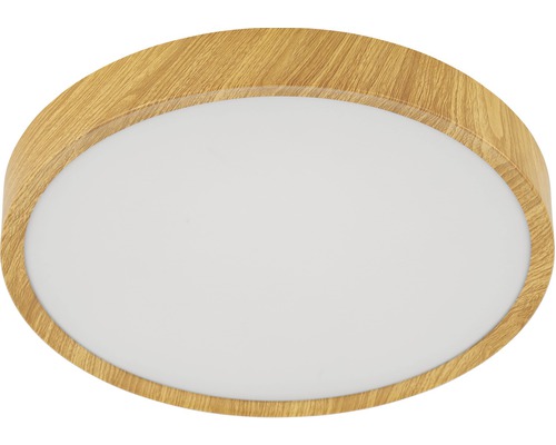 Runde Deckenleuchte mit Holzoptik