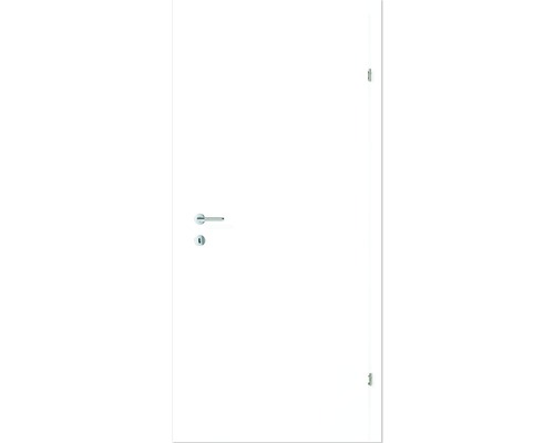 Weiße Innentür mit Türgriff und Schloss