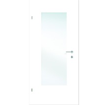 Glastür mit Beschlägen und Türgriff