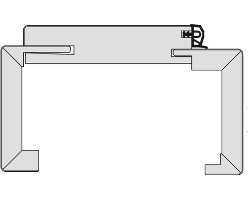 Smart Fertigholzzarge CPL Brilliantweiß 650x2010x150 Rechts