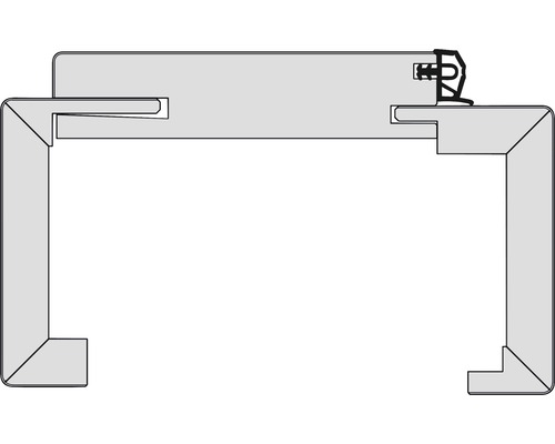 Smart Fertigholzzarge CPL Brilliantweiß 700x2010x285 Rechts