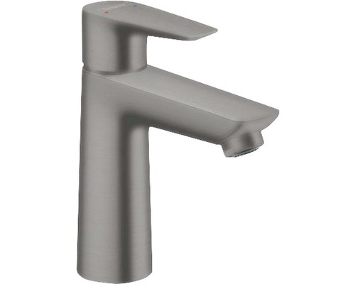 Waschtischarmatur hansgrohe Talis E 110 mit Ablaufgarnitur 7206184 chrom schwarz Einzelner grauer Wasserhahn für das Badezimmer