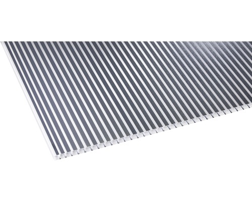 Gutta Polycarbonat Hohlkammerplatte/Stegplatte 20-16 ZEBRAPLATTE anthrazit 3500 mm x 980 mm x 16 mm