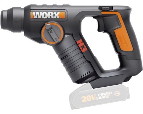 Akku-Bohrhammer Worx WX394.91, SDS-plus, 20 V, ohne Akku und Ladegerät, inkl. Gratis Akku-Starterset Akku-Bohrhammer Worx WX394.91, SDS-plus, 20 V, ohne Akku und Ladegerät, inkl. Gratis Akku-Starterset