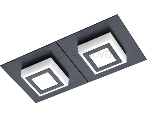 LED Deckenleuchte Masiano-1 3W 340 lm 3000 K warmweiß 250x120x50 mm schwarz
