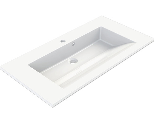 Möbelwaschbecken Allibert Slide 80,2x46,2 cm weiß glänzend mit Beschichtung