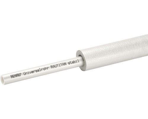 Alu-Verbundrohr Rehau Rautitan stabil 16,2x2,6 mm 50 m im Ring Rehau Universalrohr Rautitan Stabil Wasserrohr mit Isolierung
