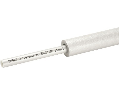 Alu-Verbundrohr Rehau Rautitan stabil 20x2,9 mm 50 m im Ring Rehau Universalrohr Rautitan Stabil mit Isolierung