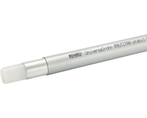 Alu-Verbundrohr Rehau Rautitan stabil 25x3,7 mm 5 m Rehau Rautitan Stabil Mehrschichtverbundrohr
