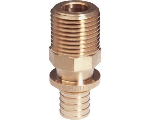 Übergangsstück Rehau Rautitan RX+ AG 20mmxRp1" Messingfitting mit Gewinde