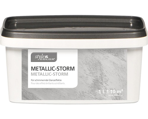 Wandfarbe StyleColor Metallic-Storm silber 1 l