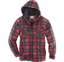 Holzfällerjacke mit Kapuze und Reißverschluss