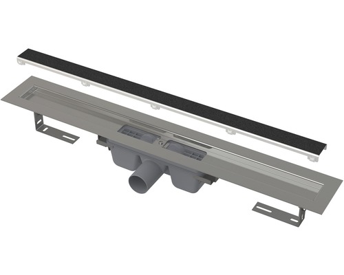 Duschelement mit Ablauf und Befestigungswinkeln