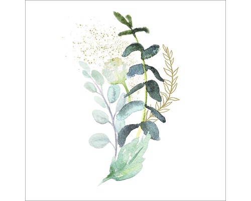 Glasbild Leaves V 50x50 cm