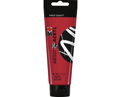 Marabu Acrylfarbe Artist Acryl karminrot 911 120 ml Tube Marabu Künstler Acrylfarbe Karminrot