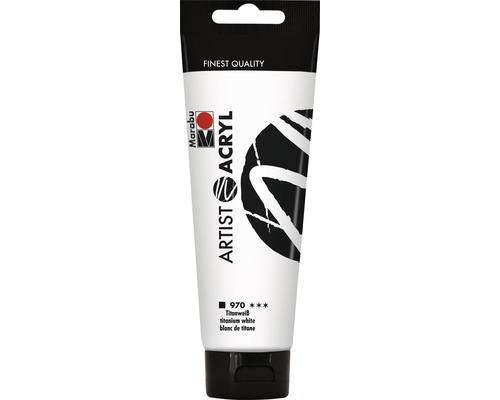 Marabu Acrylfarbe Artist Acryl titanweiß 970 120 ml Marabu Artist Acrylfarbe Titanweiß in Tube